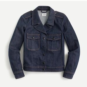 J.Crew Denim Lady Coat in Stay Navy Wash